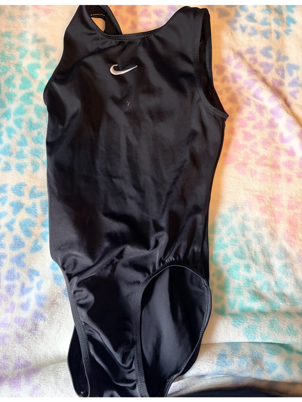 Nike Black Girls' Dance/Leotard Costume with White Swoosh